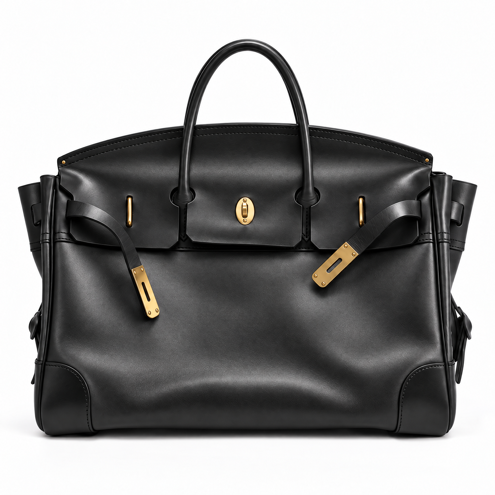Eleanor Weekender in Black, front view