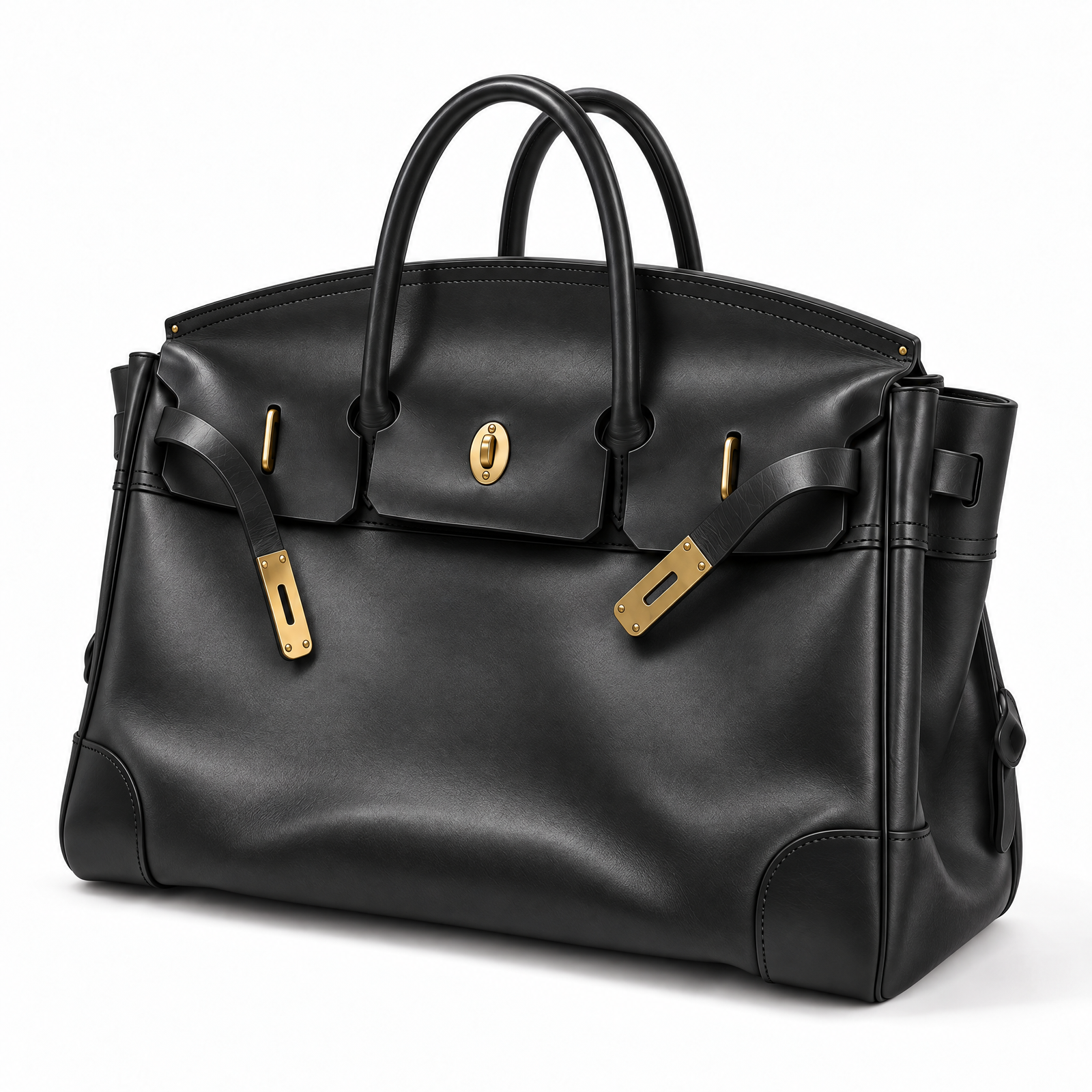Eleanor Weekender in Black, three quarter view