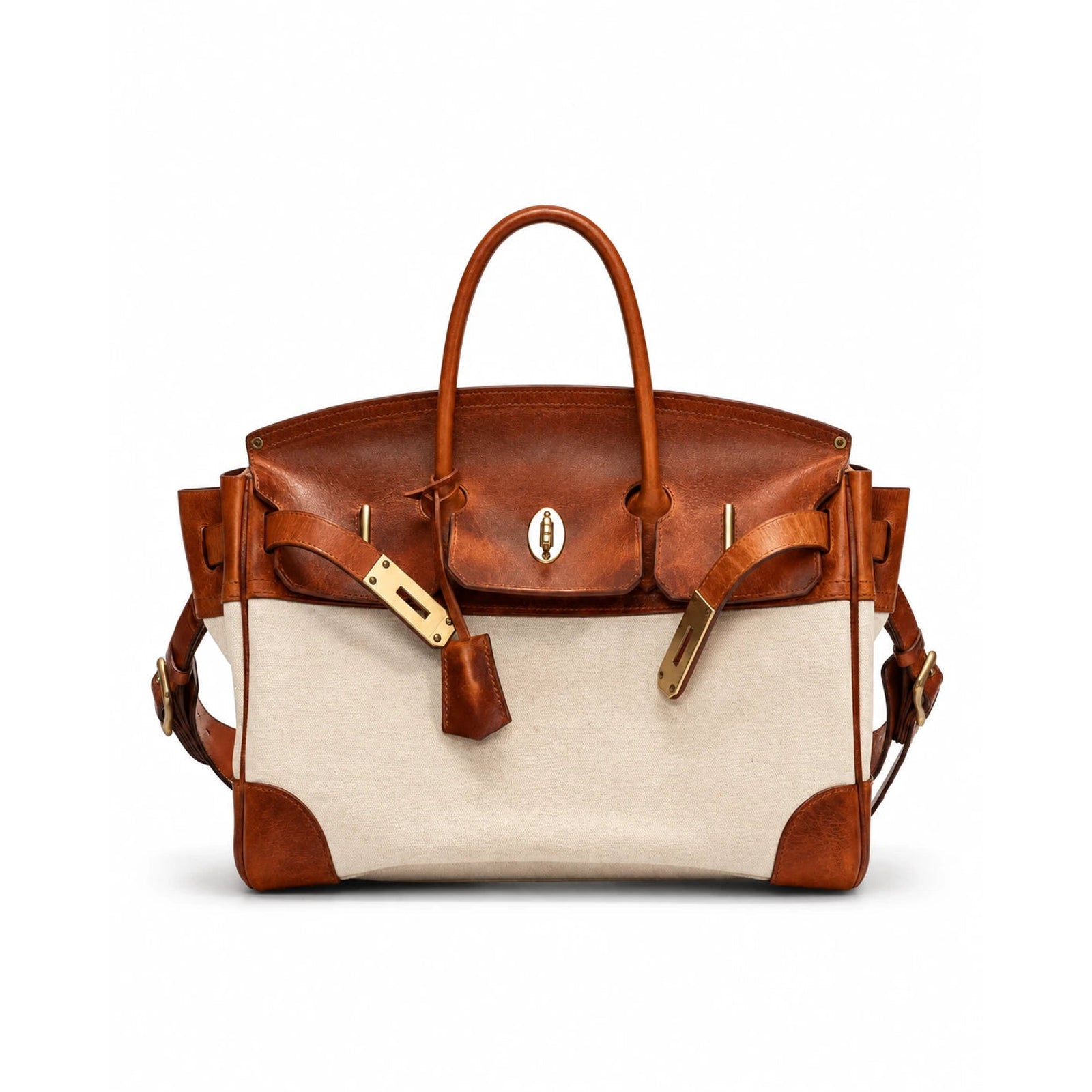 Velantra Weekender in Cognac, front view