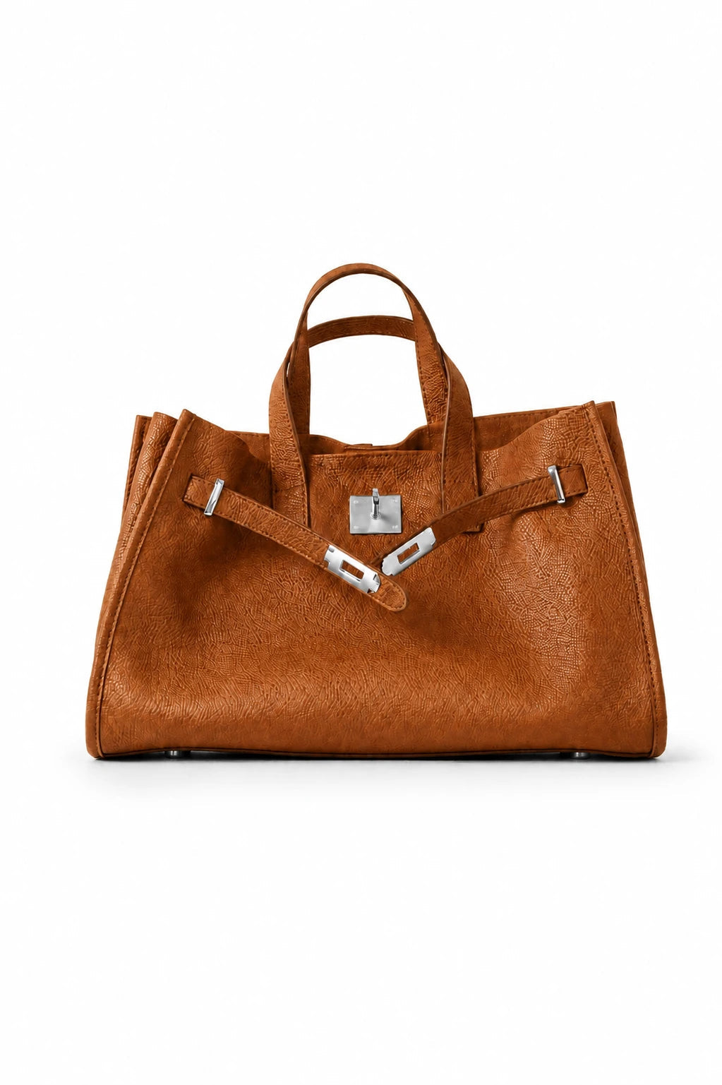 Velantra Margot Leather Tote - Brown Front