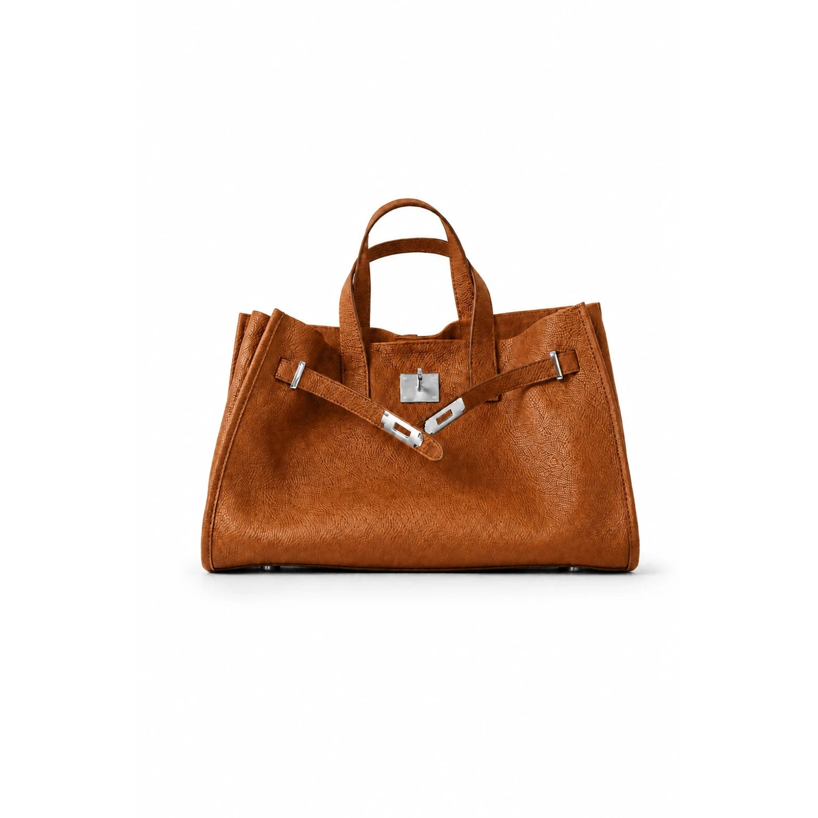 Velantra Margot Leather Tote - Brown Front