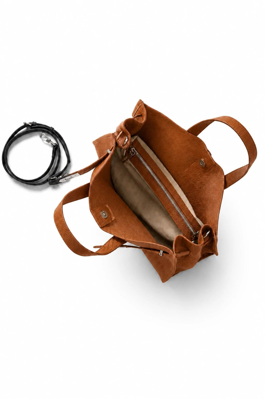 Velantra Margot Leather Tote - Brown Interior