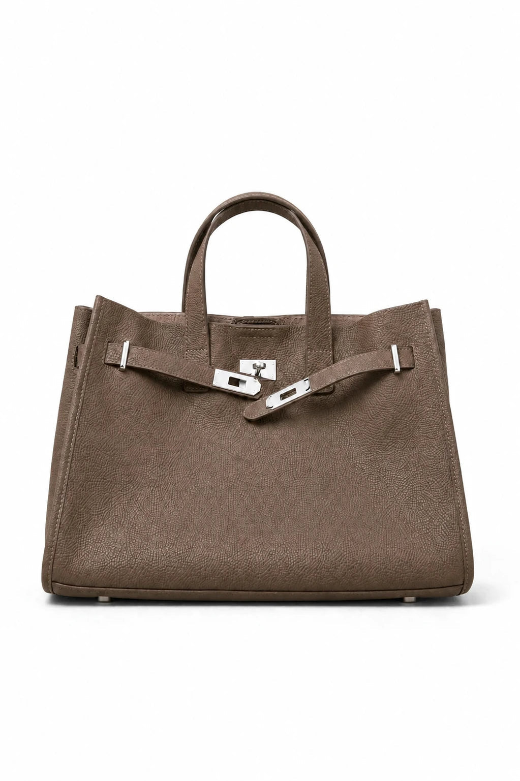 Velantra Margot Leather Tote - Coffee Brown 3/4 Front