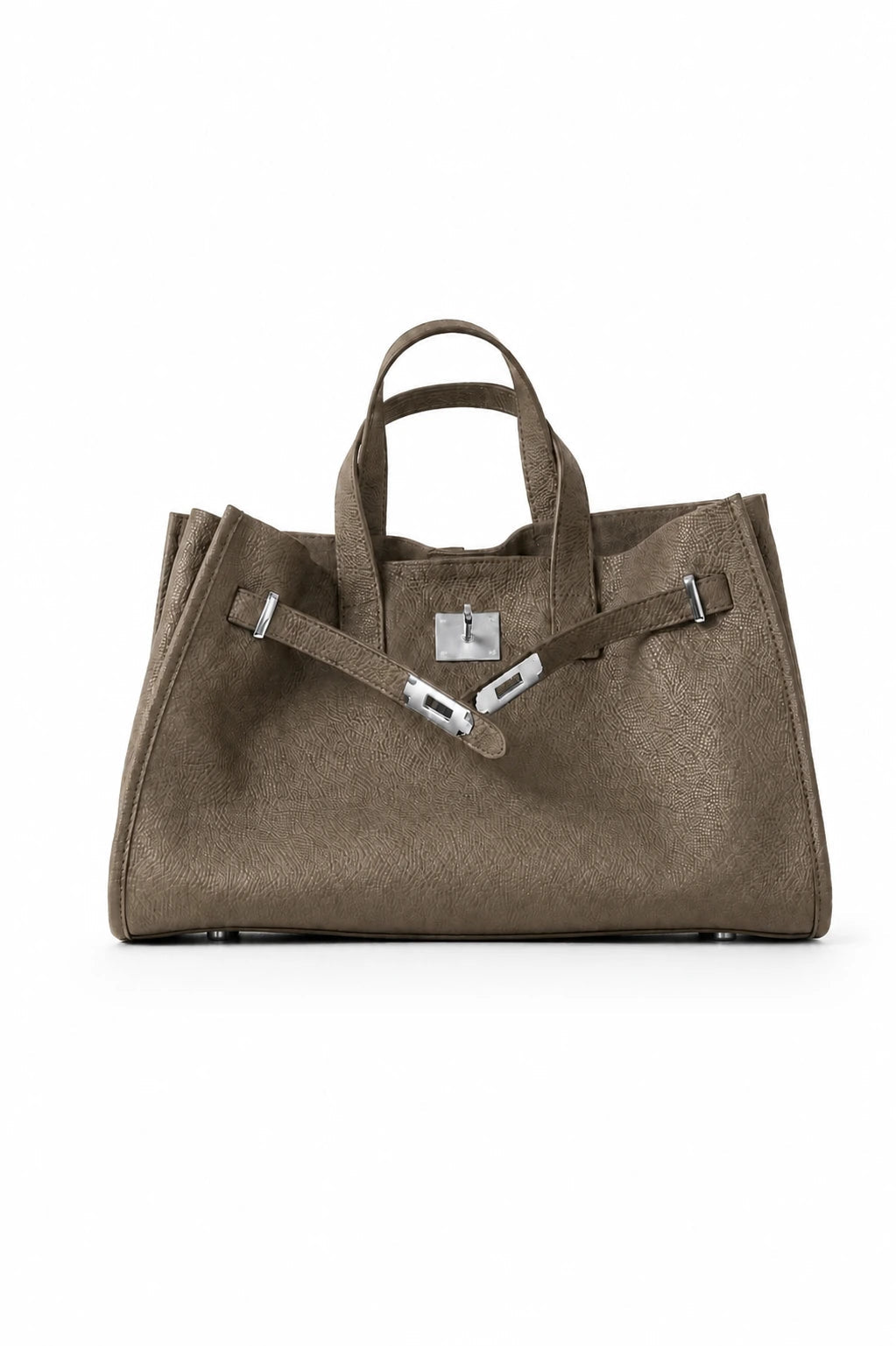 Velantra Margot Leather Tote - Coffee Brown Front
