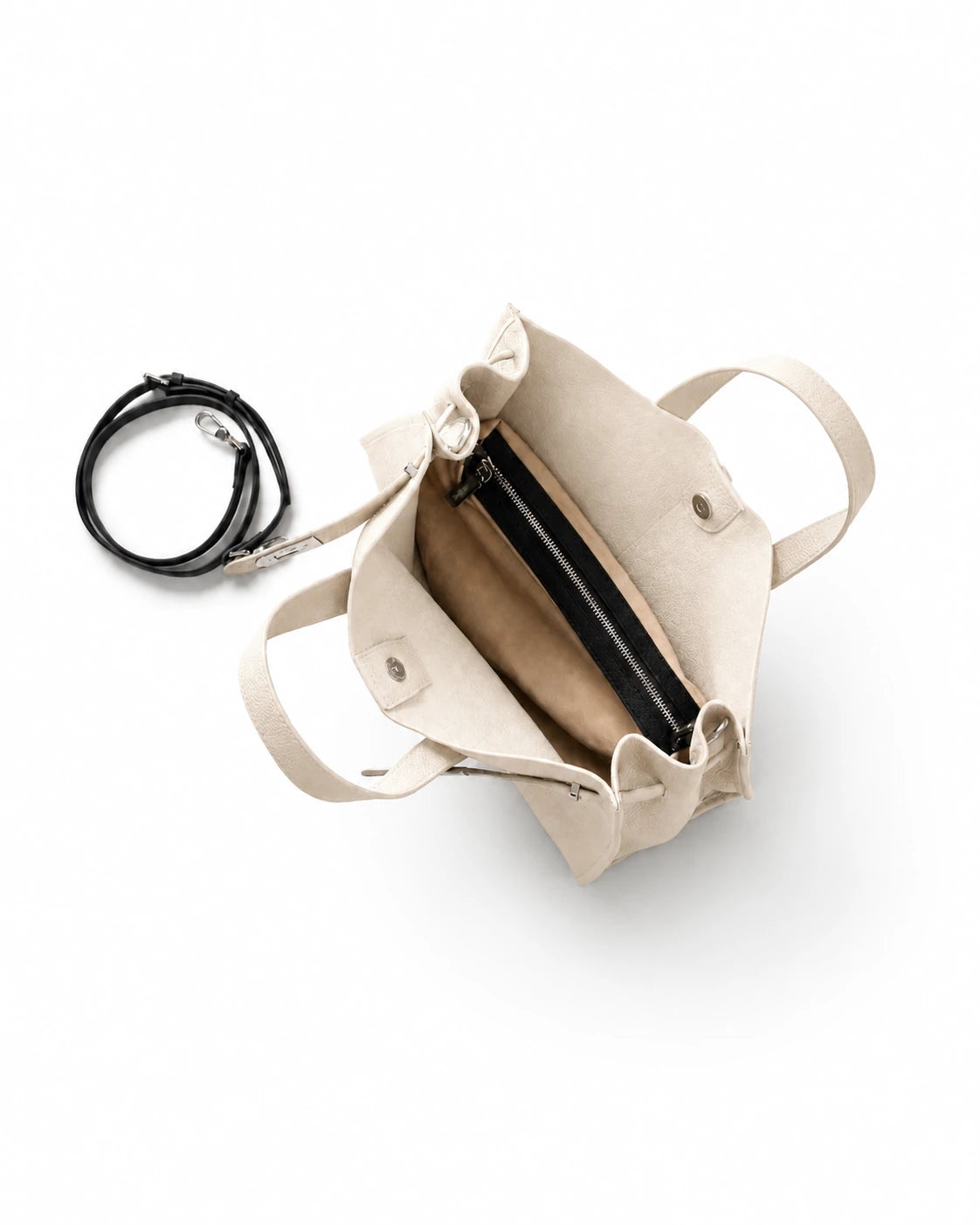Velantra Margot Leather Tote - Cream Interior