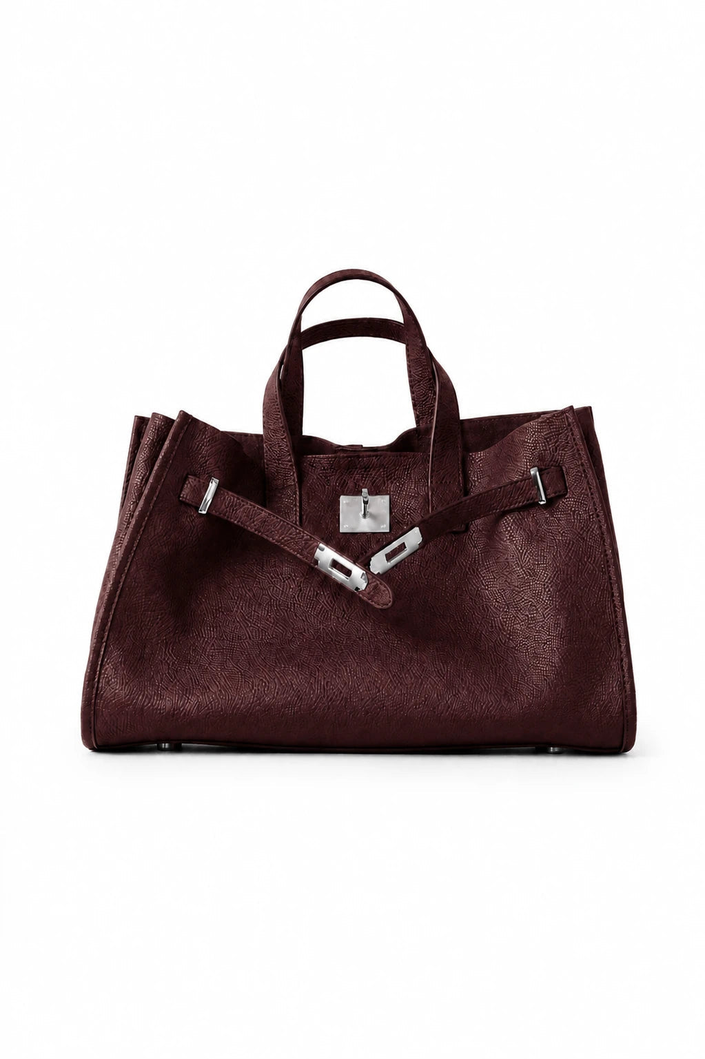 Velantra Margot Leather Tote - Burgundy Front