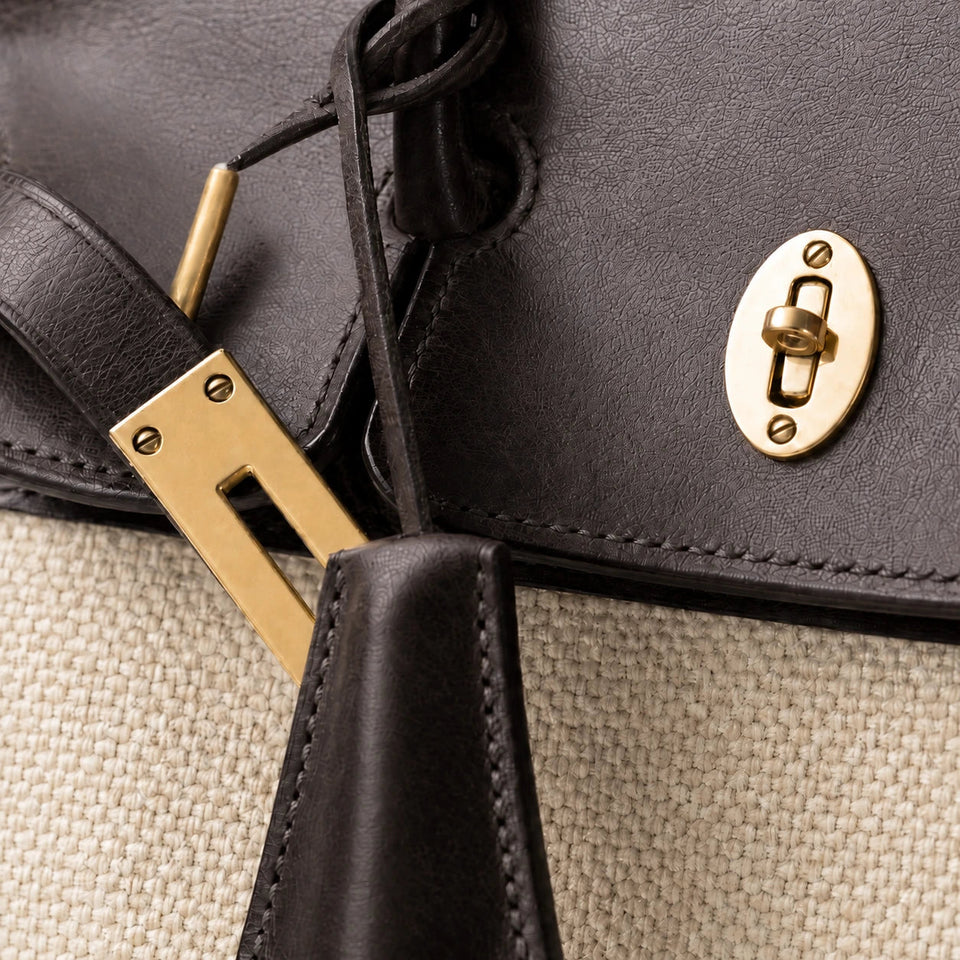 Velantra Weekender in Espresso, hardware detail