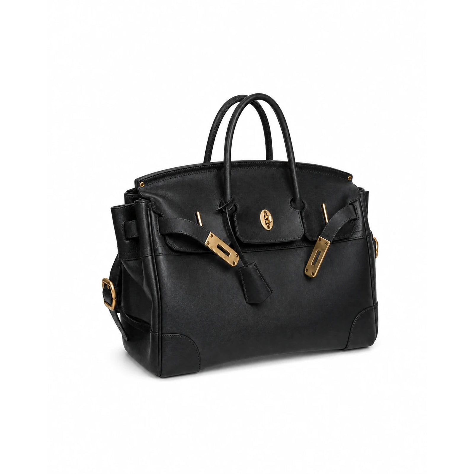The Velantra Weekender in Black, three-quarter view