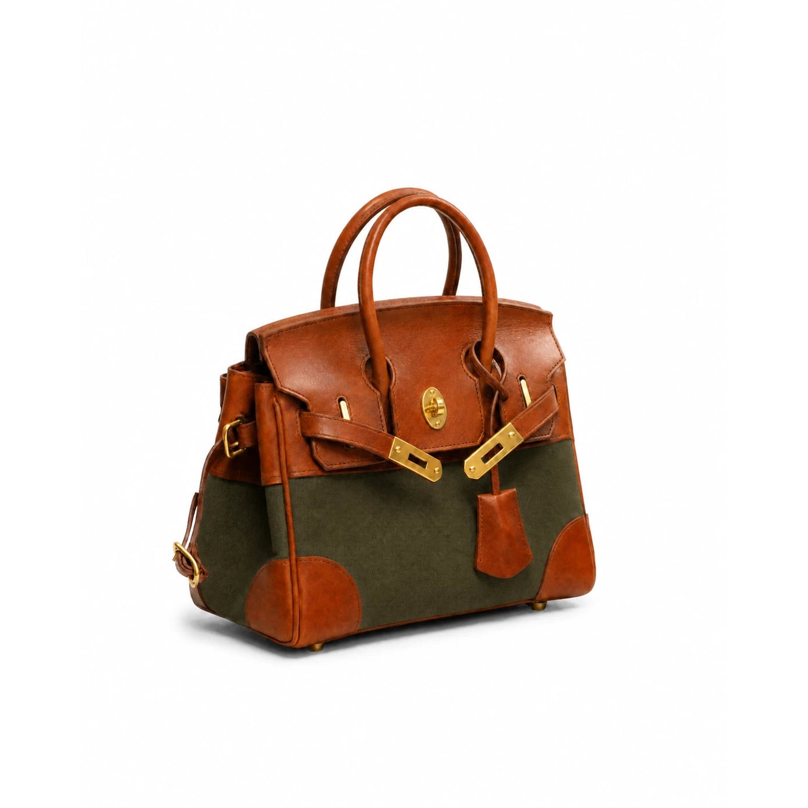 Velantra Delphine in Army Green, three-quarter view