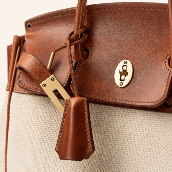 Velantra Weekender in Light Chocolate, hardware detail