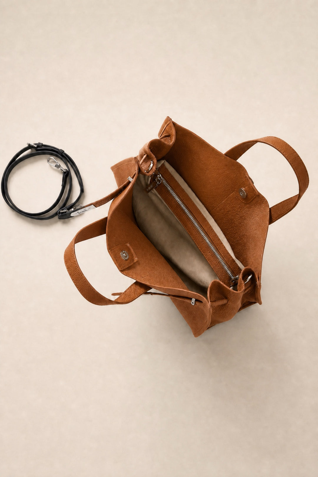Velantra Margot Leather Tote - Brown Interior 