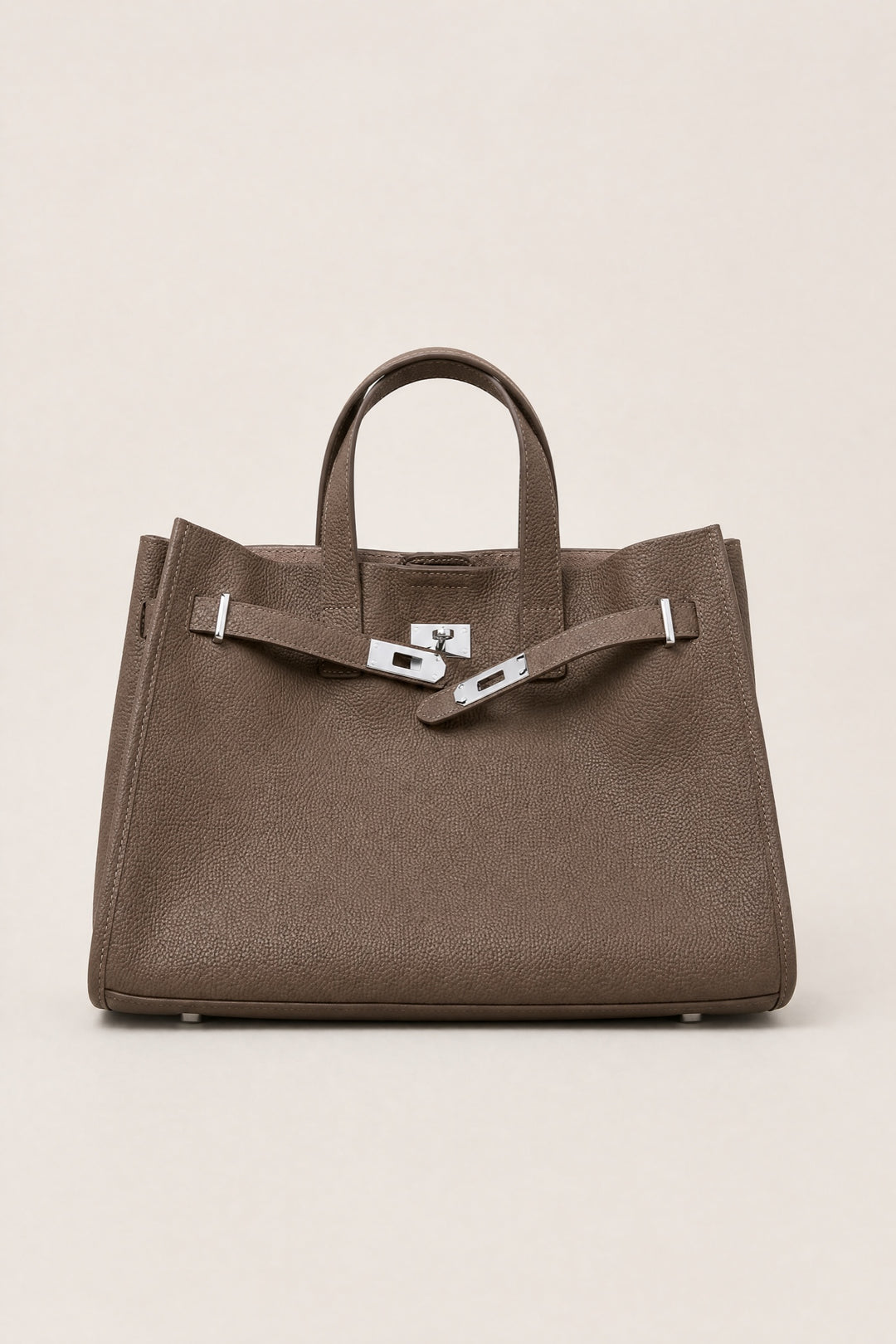 Velantra Margot Leather Tote - Coffee Brown 3/4 Front 
