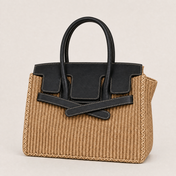 Velantra Sofia Woven Tote - Caban Black Hero 