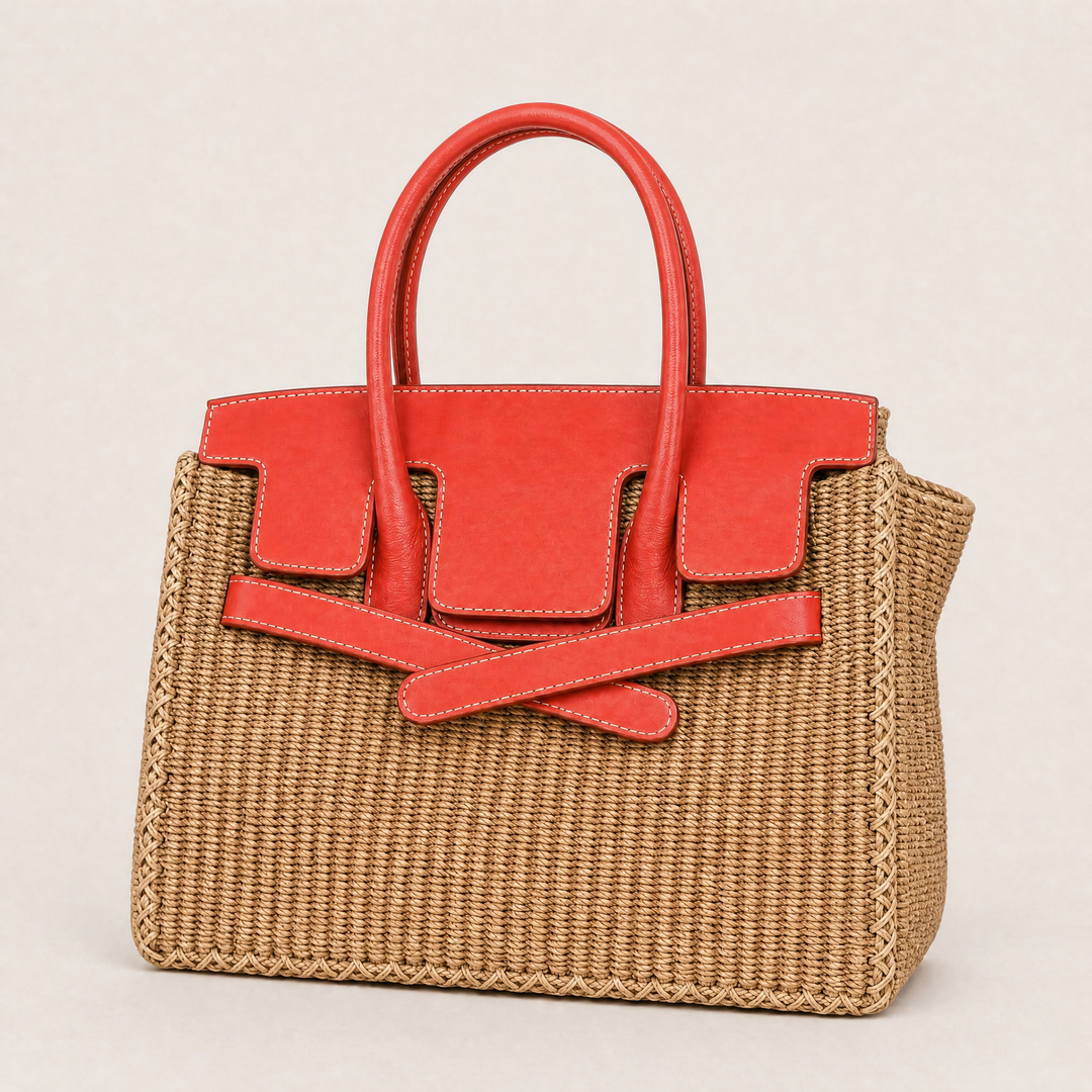 Velantra Sofia Woven Tote - Lightning Orange Hero 