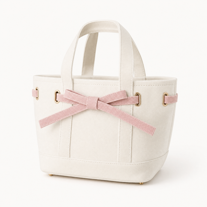 Velantra Bow Tote - Pink Three-quarter 