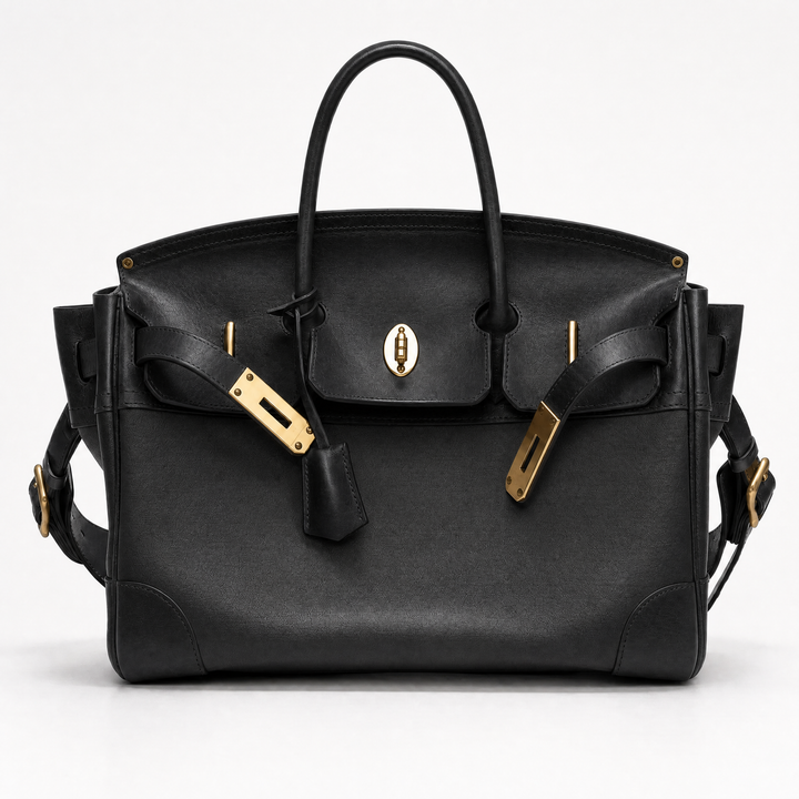 The Velantra Weekender in Black, front view