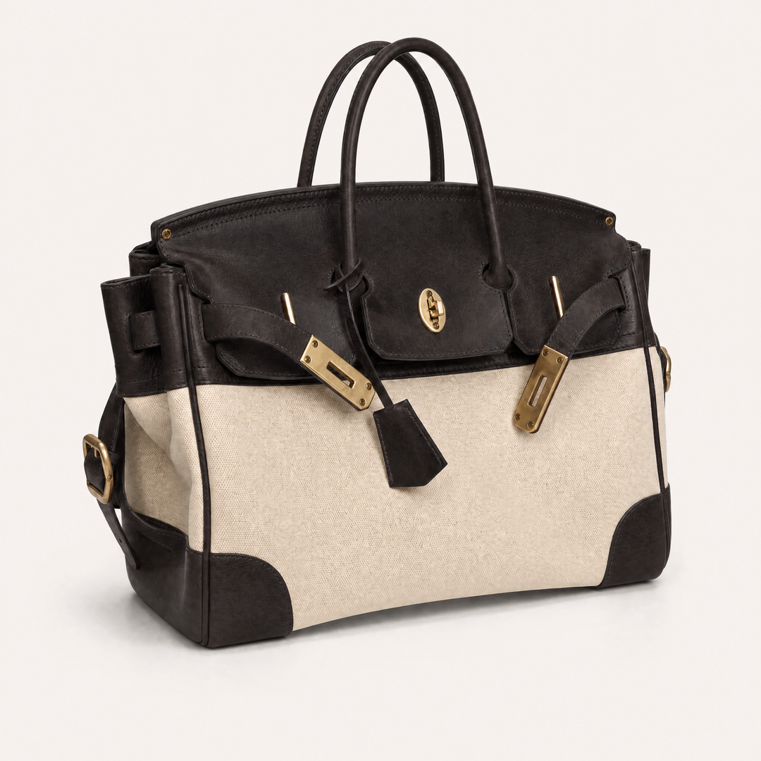 Velantra Weekender in Dark Chocolate, three-quarter view