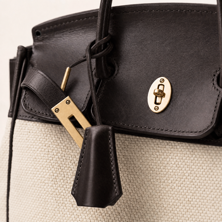 Velantra Weekender in Dark Chocolate, hardware detail