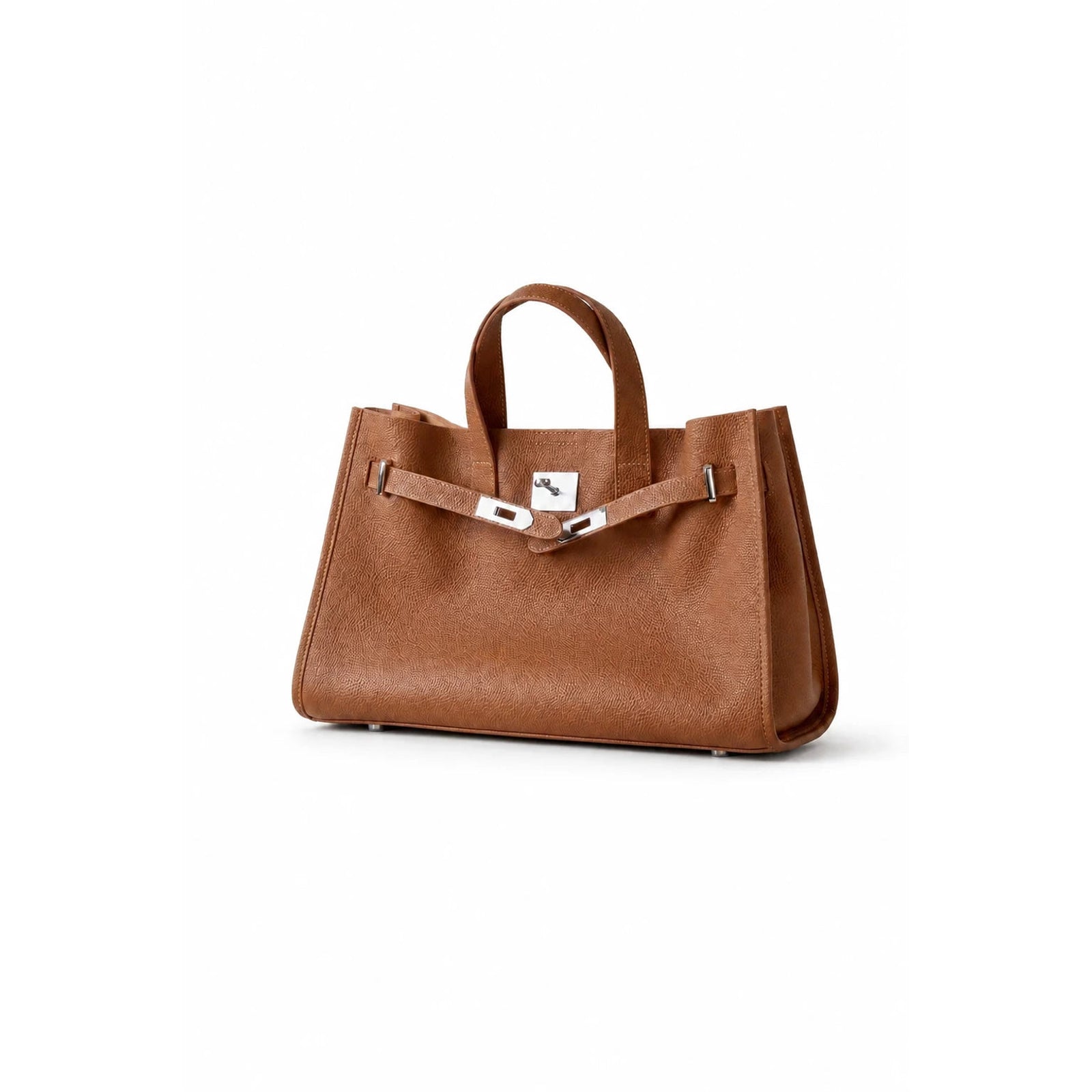 Velantra Margot Leather Tote - Brown 3/4 Front