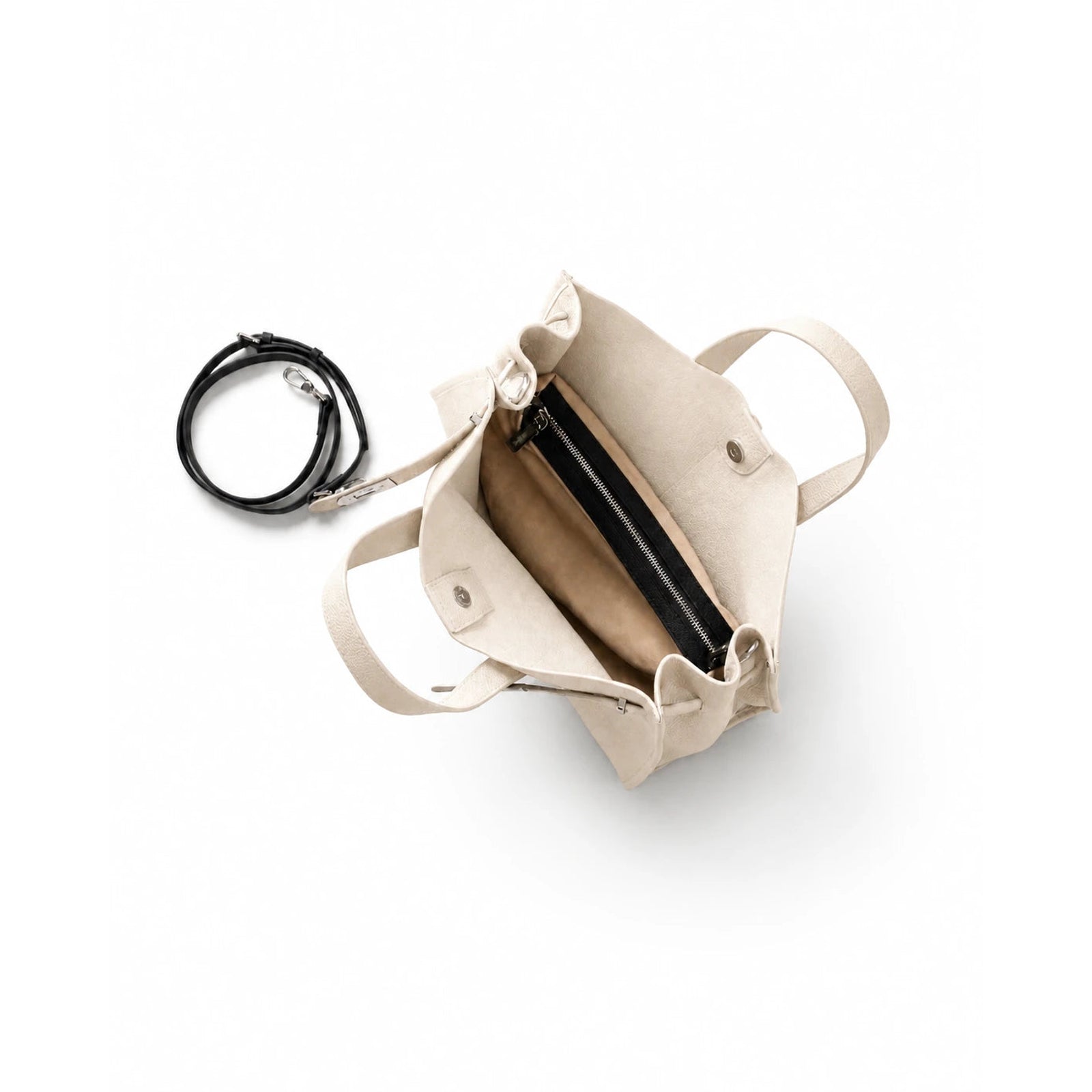 Velantra Margot Leather Tote - Cream Interior