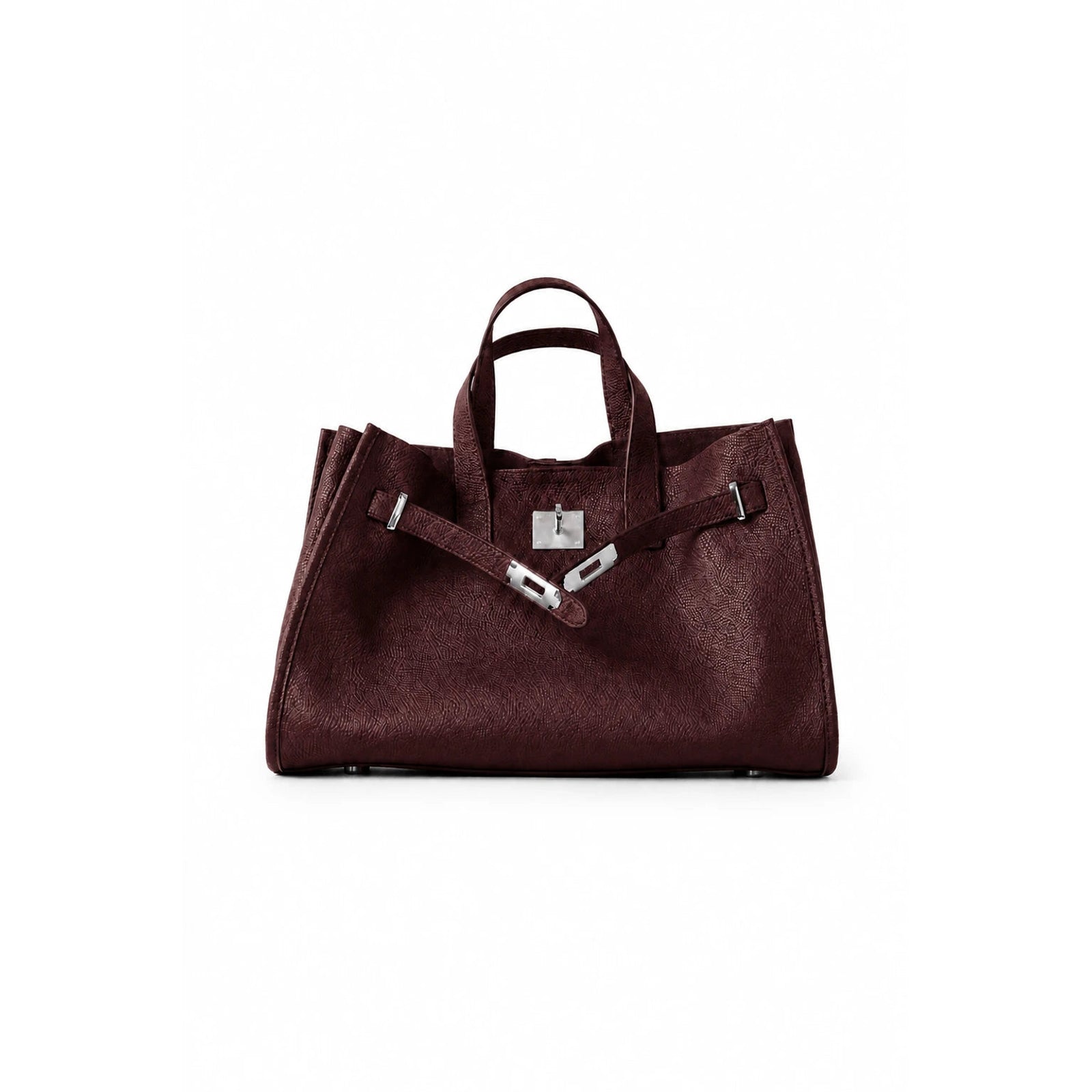 Velantra Margot Leather Tote - Burgundy Front