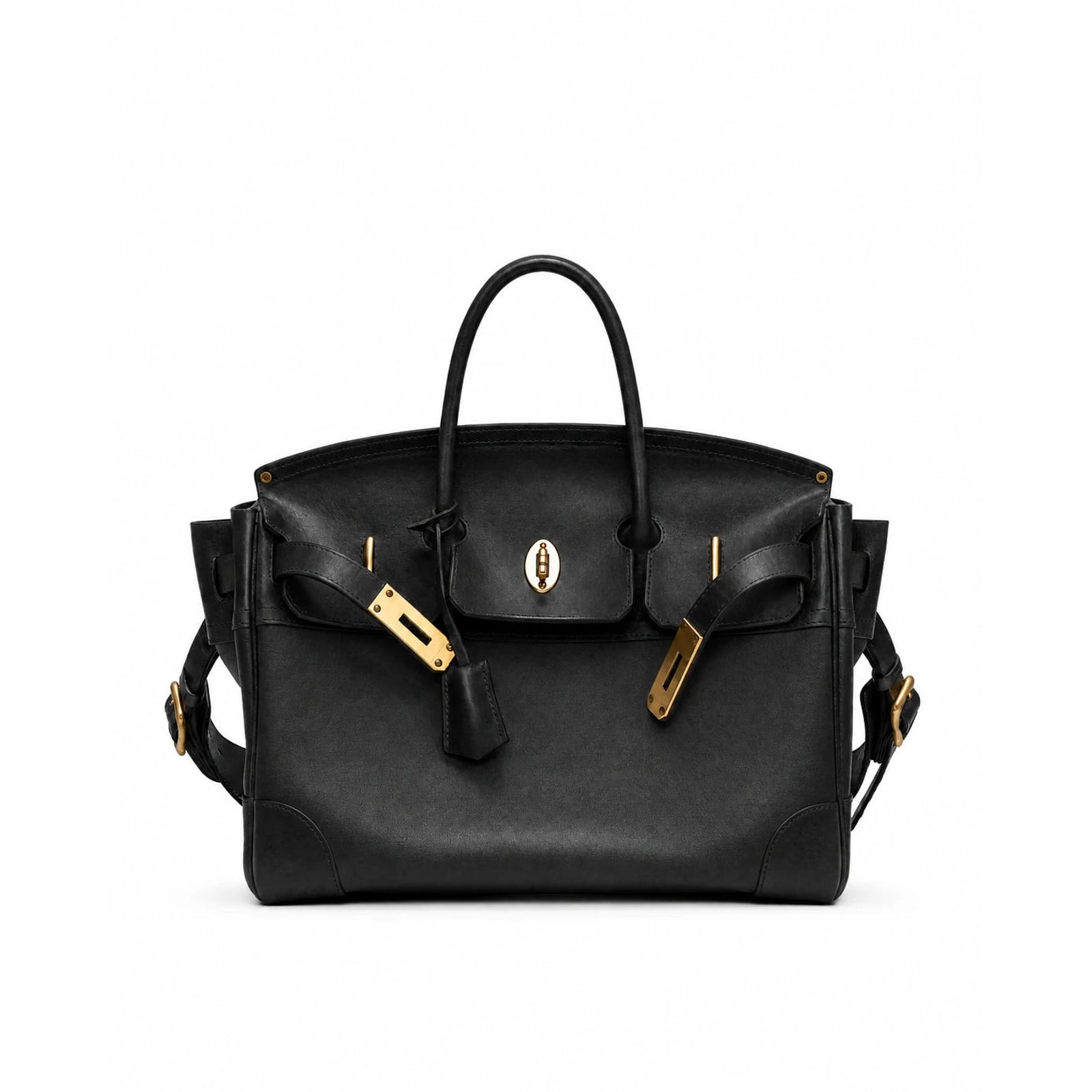 The Velantra Weekender in Black, front view